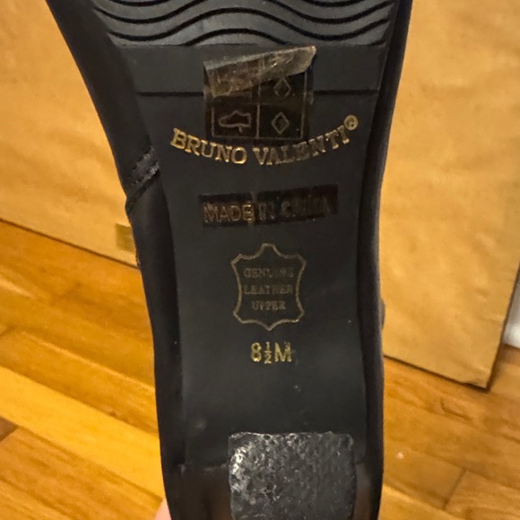 Bruno Valenti m Black Leather Women's Boots Size 8.5 - Picture 2 of 5